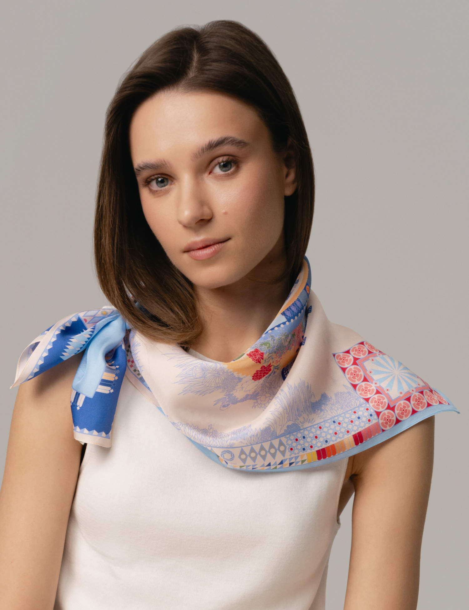 Картинка Шовкова хустина «Garden Blue»